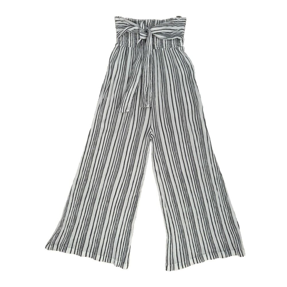 Lascana jumpsuit cropped striped size 6 wide leg sleeveless